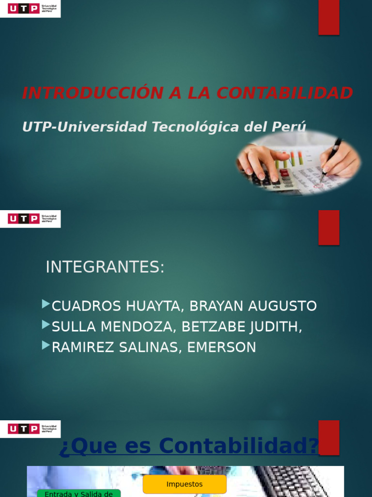 Introducción a la Contabilidad UTP | PDF | Contabilidad | Estado financiero