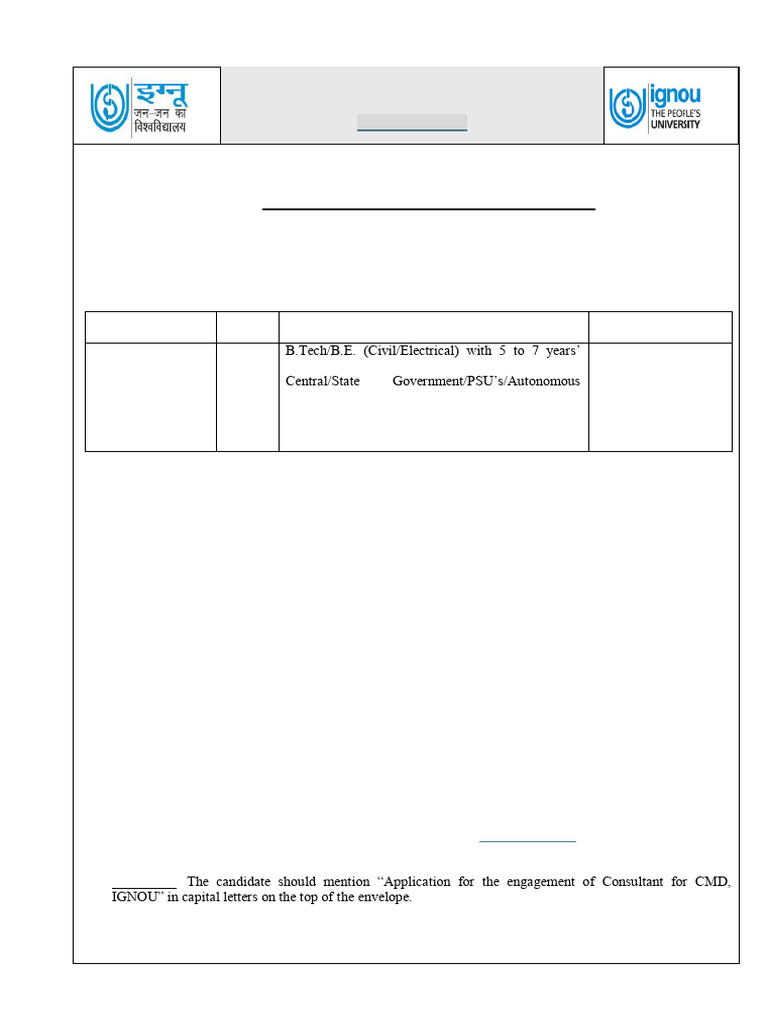 Advertisement-Consultant Position (Contract) - CMD | PDF | Government ...