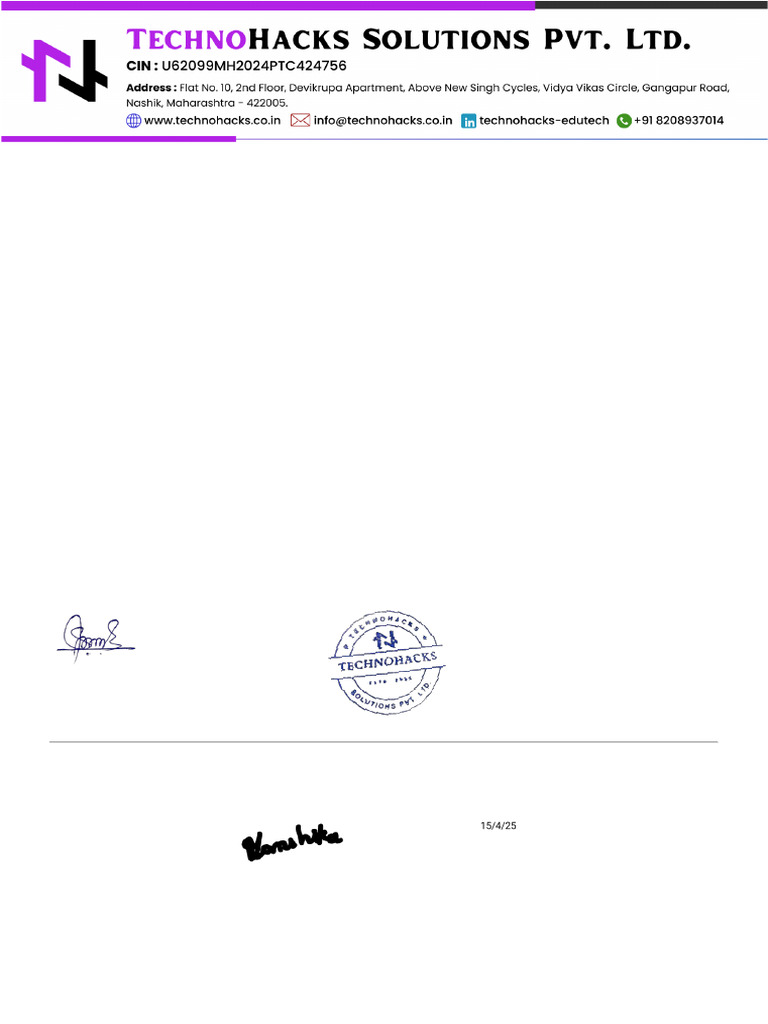 Internship Offer Letter for Java Dev | PDF