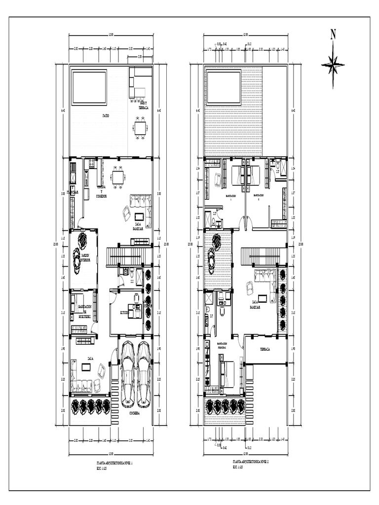 Diseño Arq 2 Casa 2 Niveles | PDF