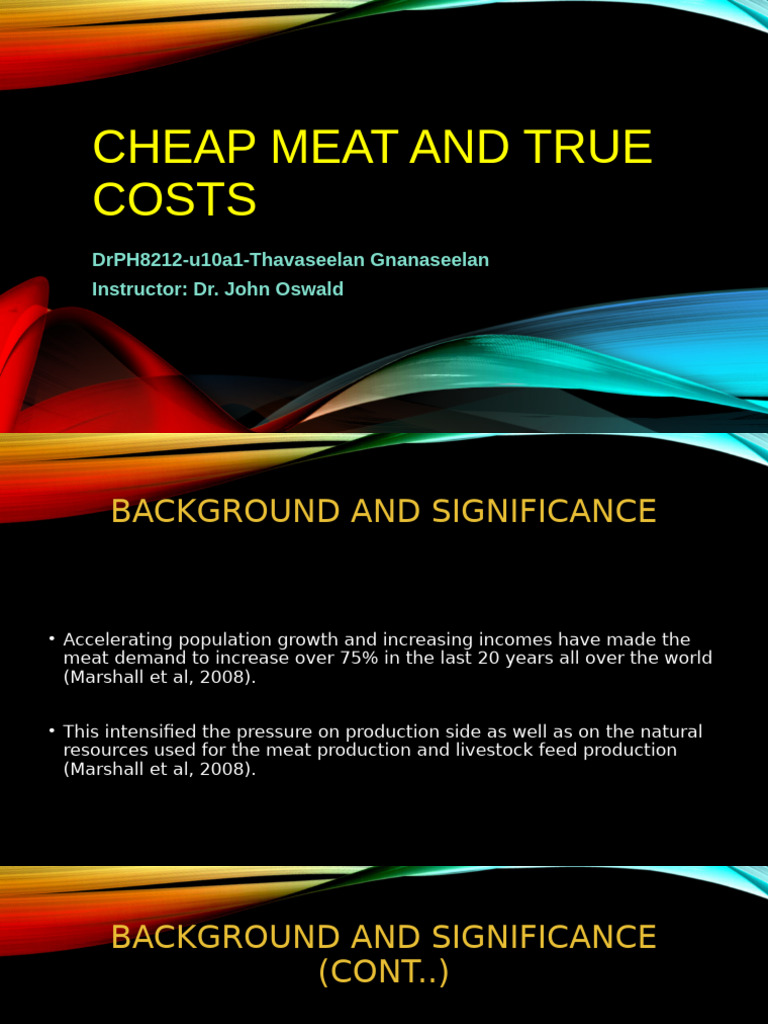 Cheap Meat and True Costs | PDF | Meat | Livestock