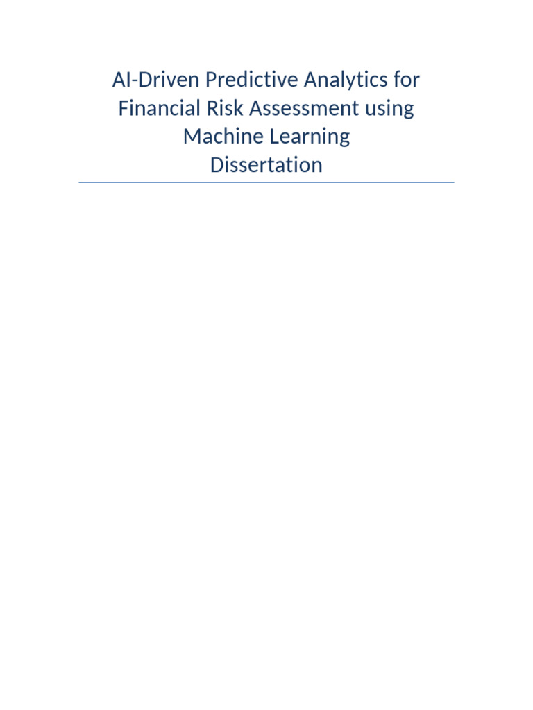 AI in Financial Risk Assessment | PDF | Artificial Intelligence ...