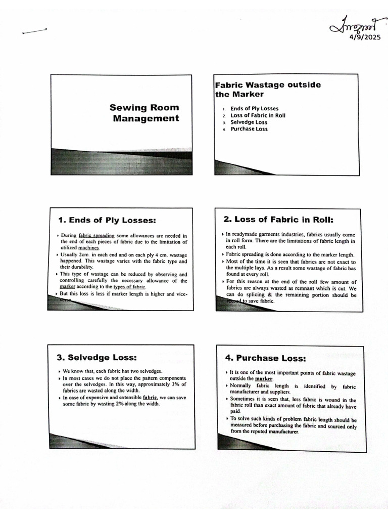 Am-Ll Sewing Room Management | PDF