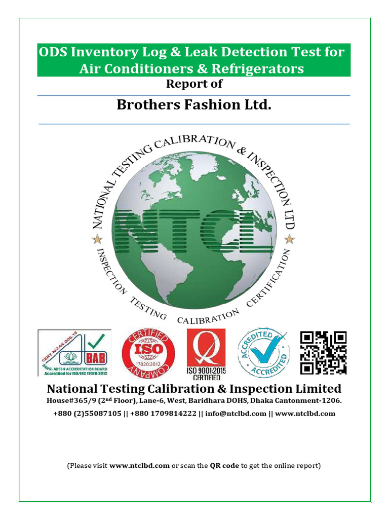 ODS Inventory & Leak Detection Report | PDF | Ultraviolet | Ozone Depletion
