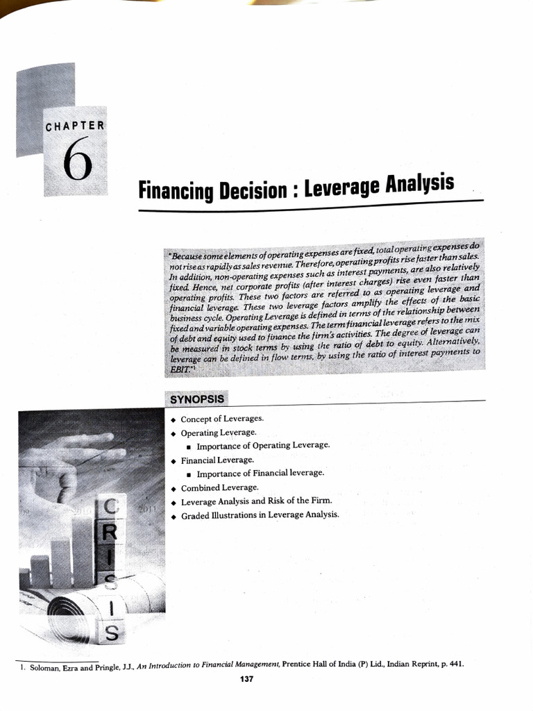 Leverage Analysis in Financing Decisions | PDF | Capital Structure ...