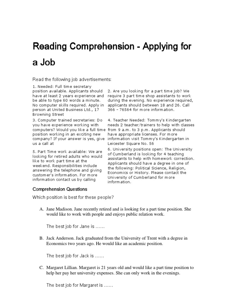 Job Application Guidance and Roles | PDF | Career & Growth