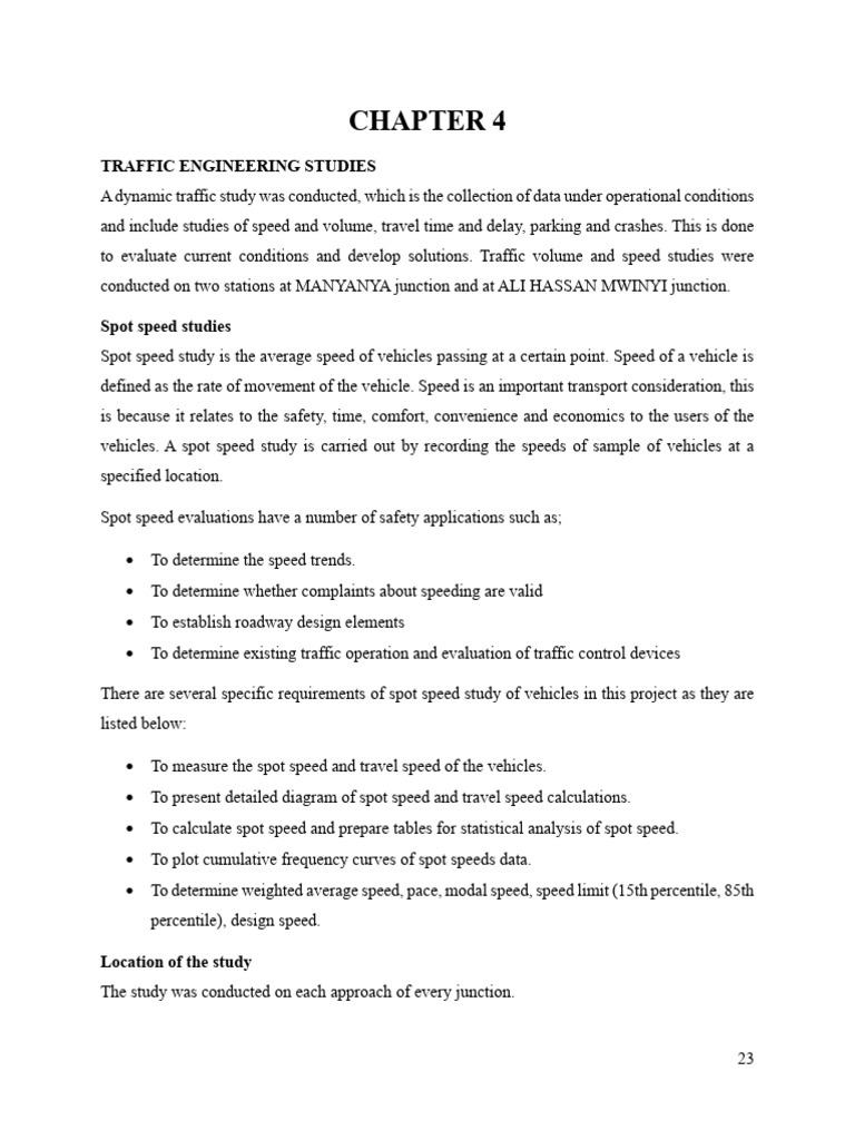 Traffic Study Sample DONE | PDF | Traffic | Intersection (Road)