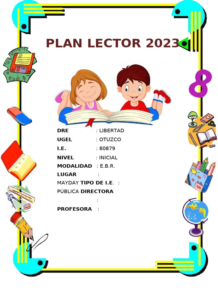 PLAN LECTOR 2023 5 Años | PDF | Enseñando | Comprensión lectora