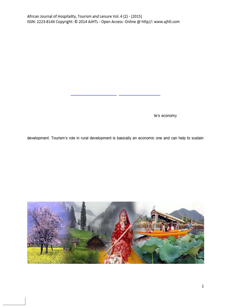 Rural Tourism Development in Kashmir | PDF | Tourism | Sustainability