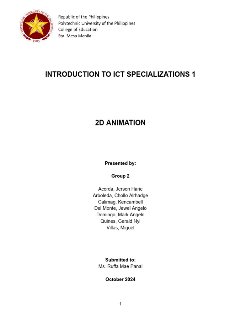 2d Animation 2 Written Report | PDF | Animation | Computer Animation