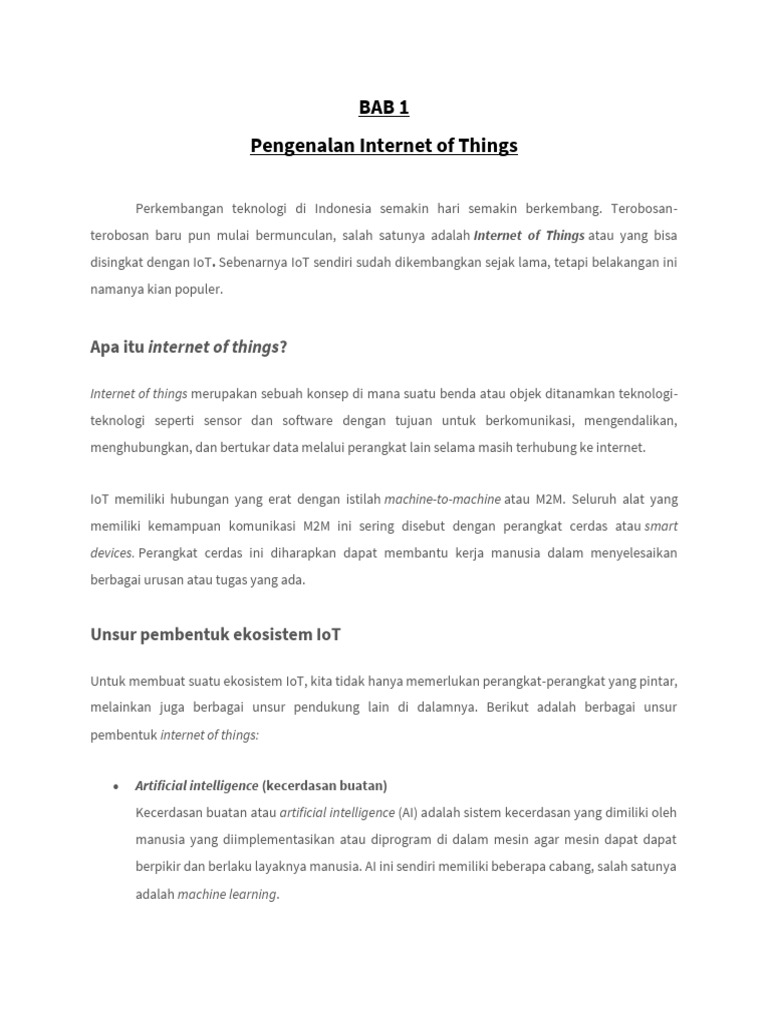 Pengenalan Internet of Things di Indonesia | PDF