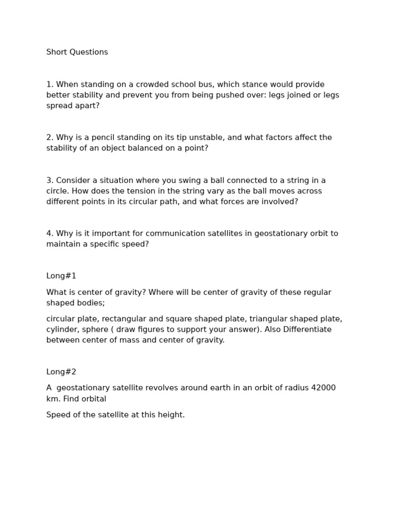 Physics Chap 4 Test | PDF