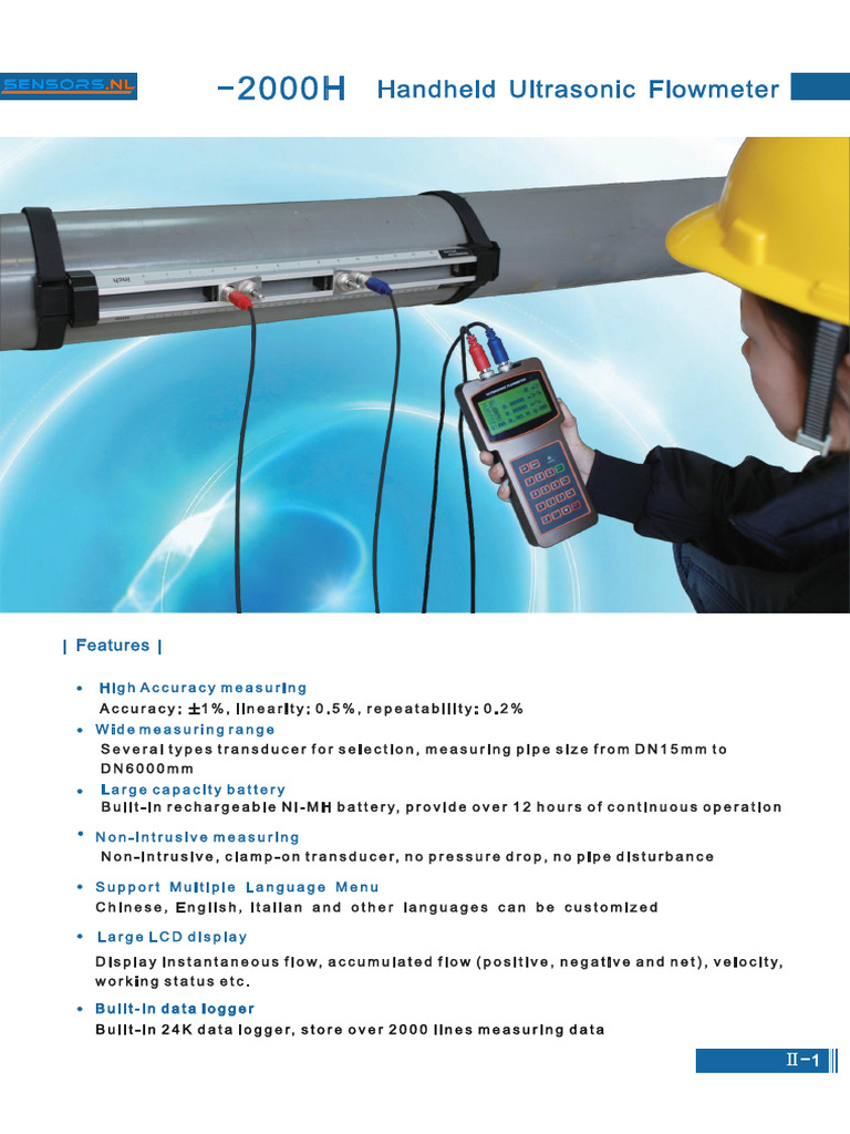Doc1 - 2000h Ultrasonic Flowmeter1736241437 | PDF