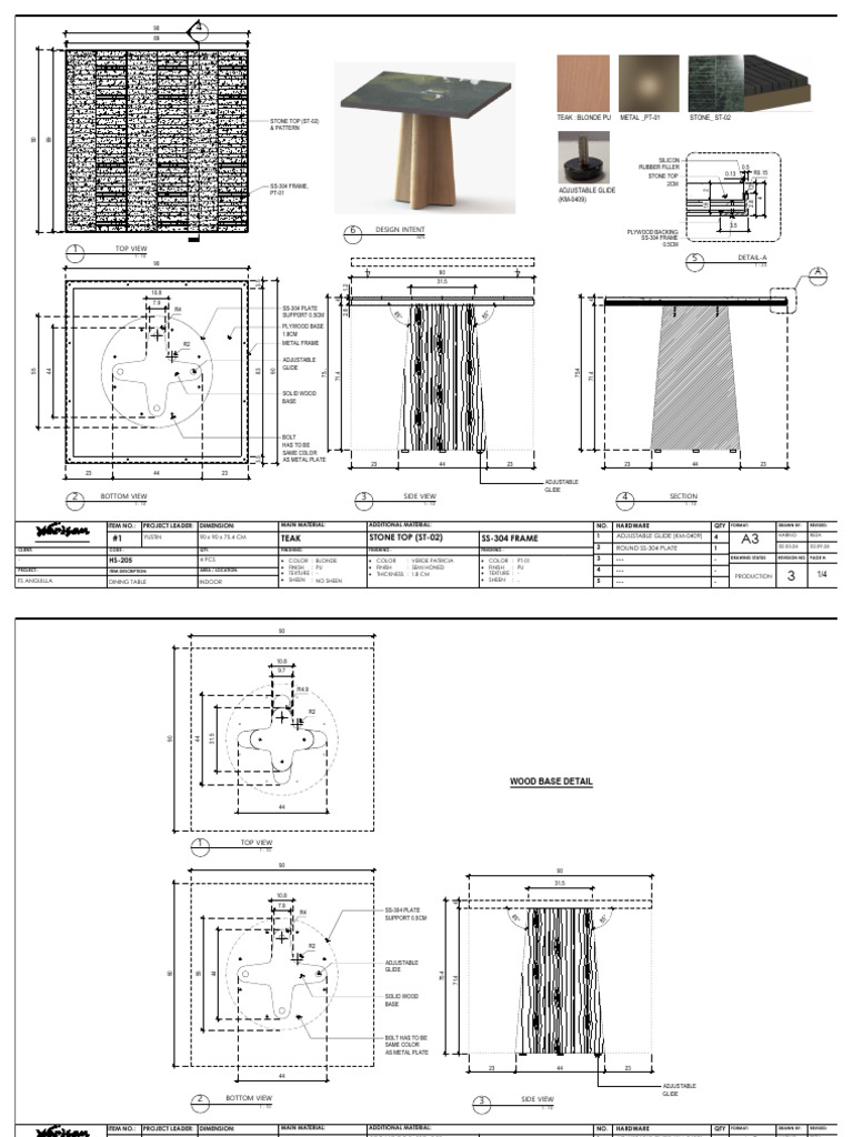 #1, Fsa-Hs-205, Dining Table - 02.09.24 | PDF | Furniture | Building ...