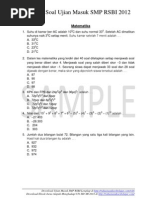 Download Soal Ujian masuk SMP RSBI by submiterzz SN85484505 doc pdf