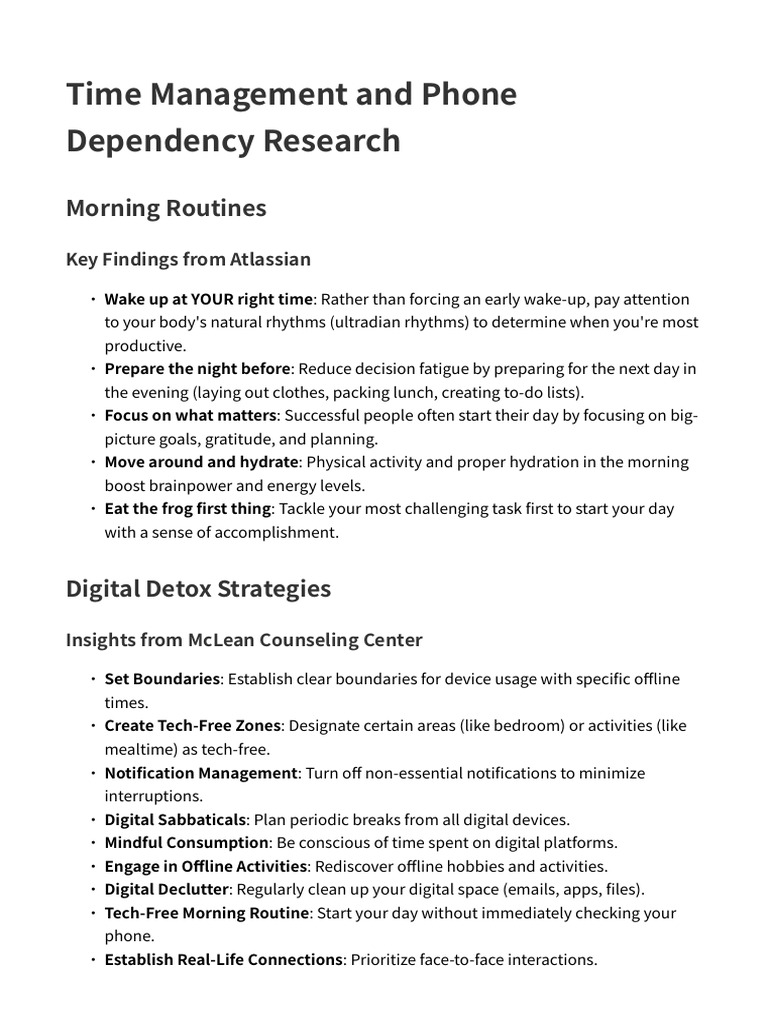 Time Management Research | PDF | Time Management | Professional Skills