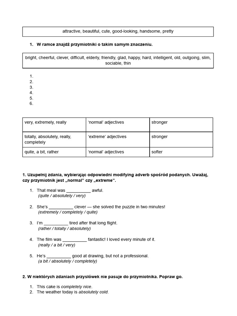 modifying adverbs + adjectives | PDF | Linguistics | Linguistic Morphology