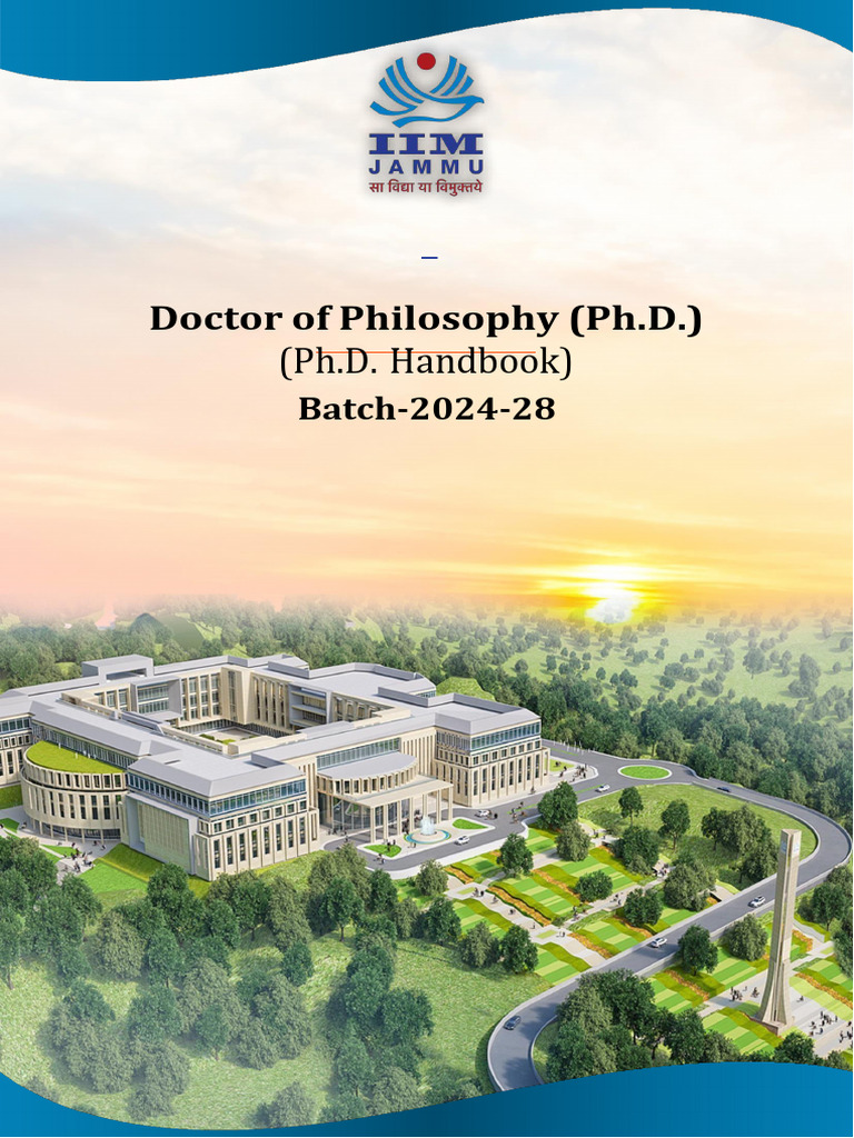 Ph.D. Handbook 2024 - Updated | PDF | Thesis | Doctor Of Philosophy