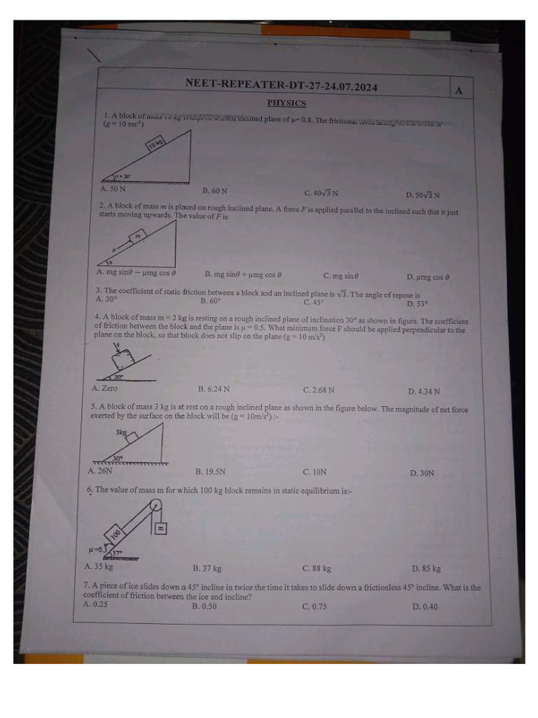 Evening Test - 27 | PDF