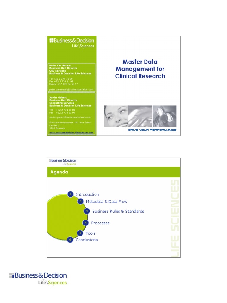Master Data Management in Clinical Research | PDF | Metadata | Data