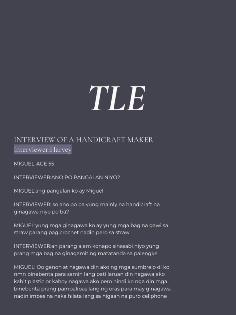 Tle Interview | PDF