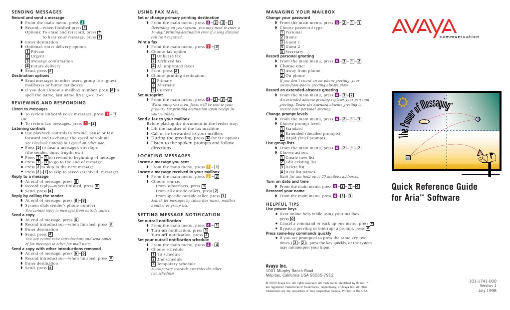 Avaya Setup PDF Voicemail Email
