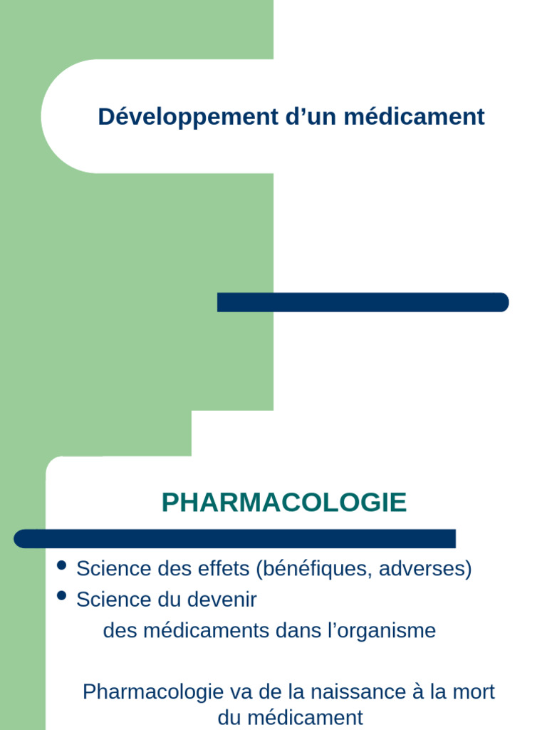 DVPT Medt | PDF | Pharmacologie | Pharmacocinétique