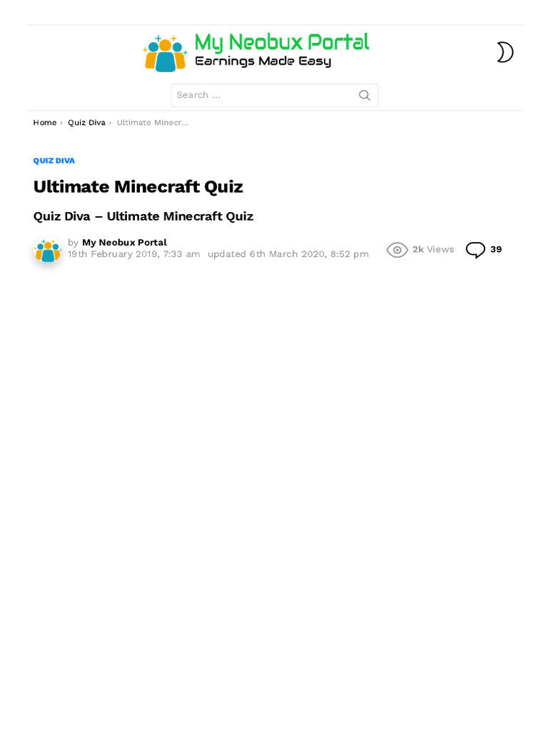Quiz Diva: Minecraft Answers Guide | PDF | Minecraft