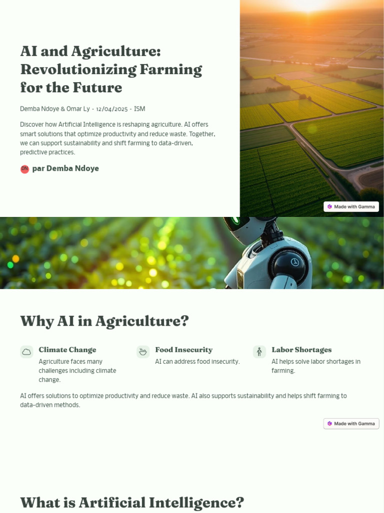 AI and Agriculture Revolutionizing Farming For The Future | PDF ...