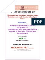 A Project Report On: MR - Kanthi Pai