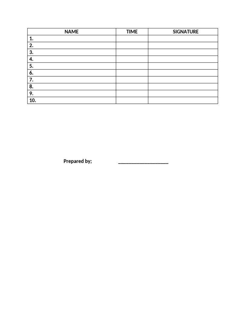 GUEST Attendance Sheet | PDF
