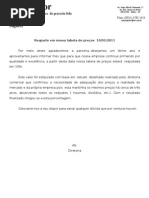 CARTA DE ANUENCIA  Bancos  Serviços financeiros