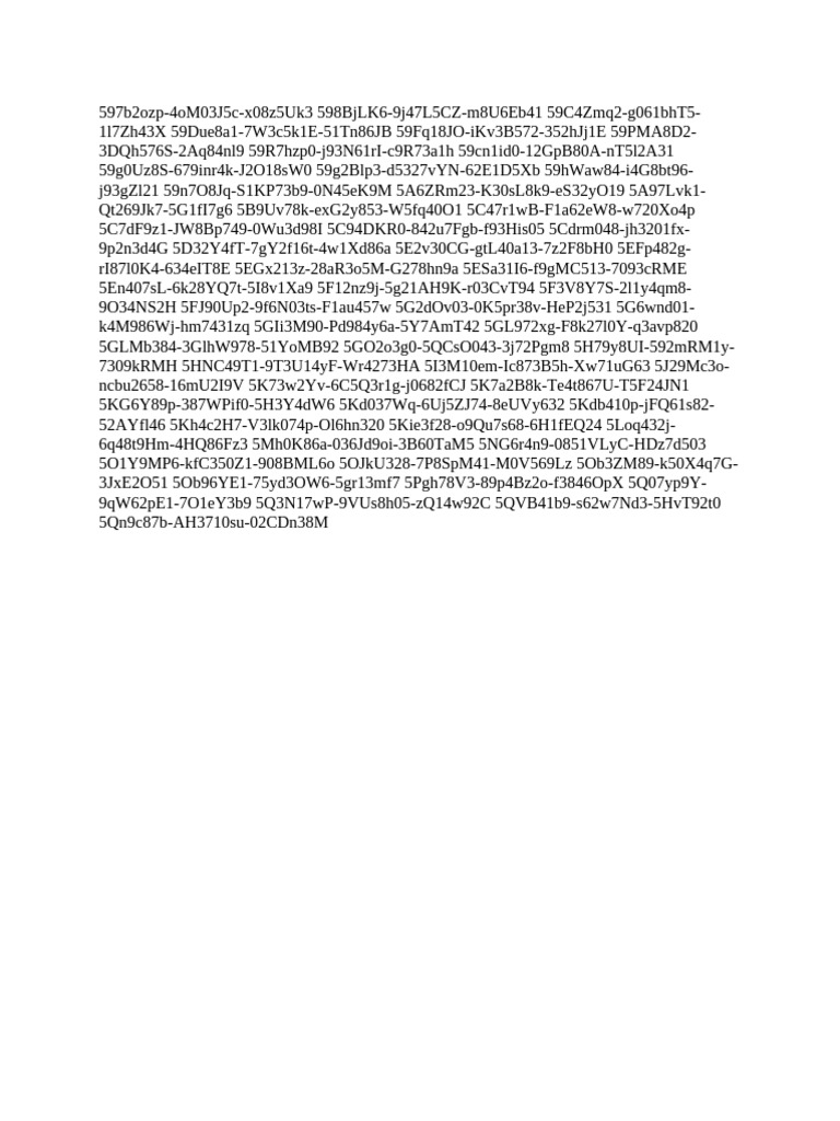 Unique Document Identifiers List | PDF