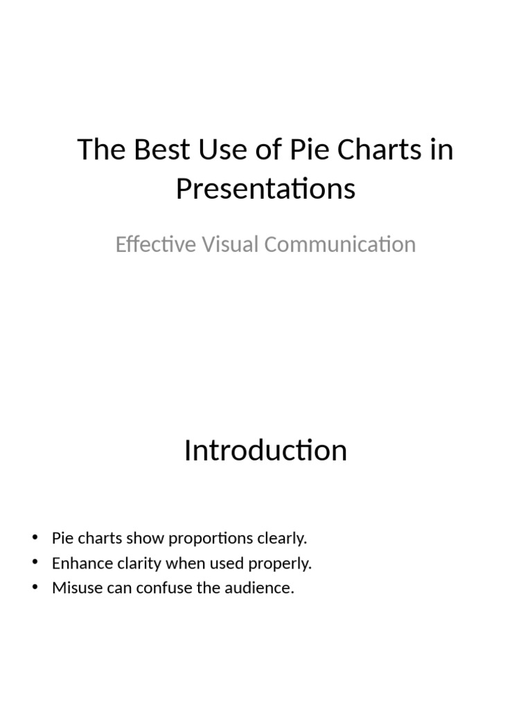 Best Practices for Pie Chart Presentations | PDF