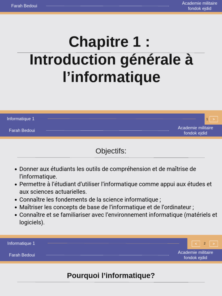 Introduction à l'informatique et TIC | PDF | Informatique | Programme ...