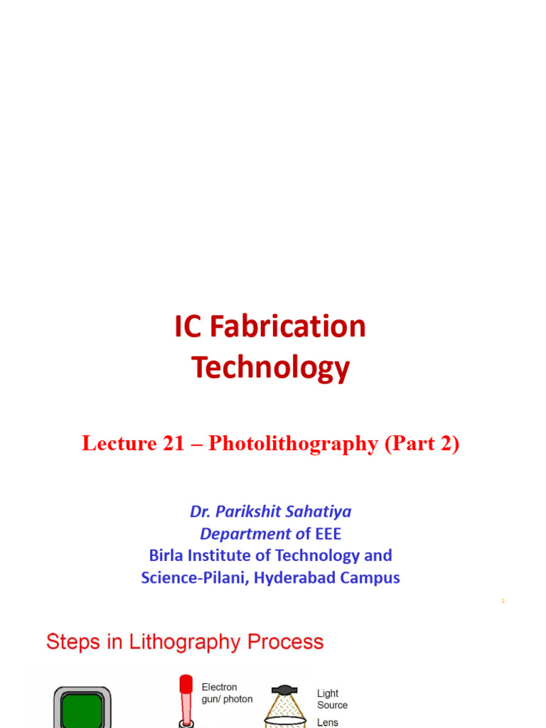 Lecture 20 29 | PDF | Angular Resolution | Photolithography