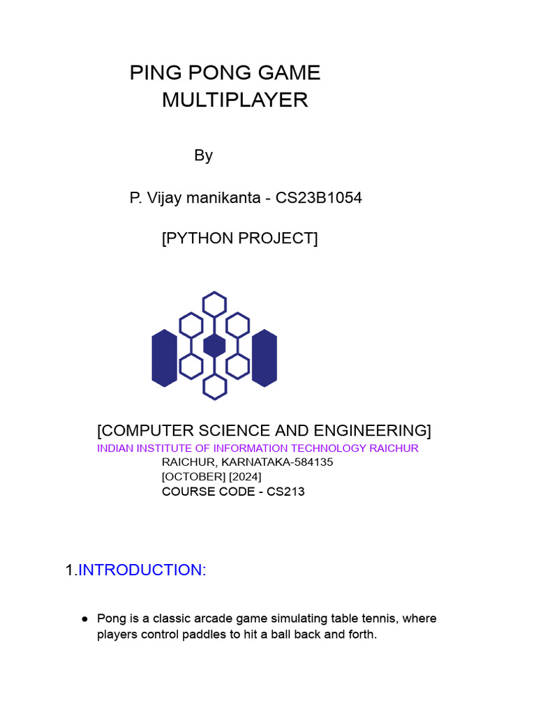 Refactored Python Pong Game Project | PDF | Computer Keyboard ...