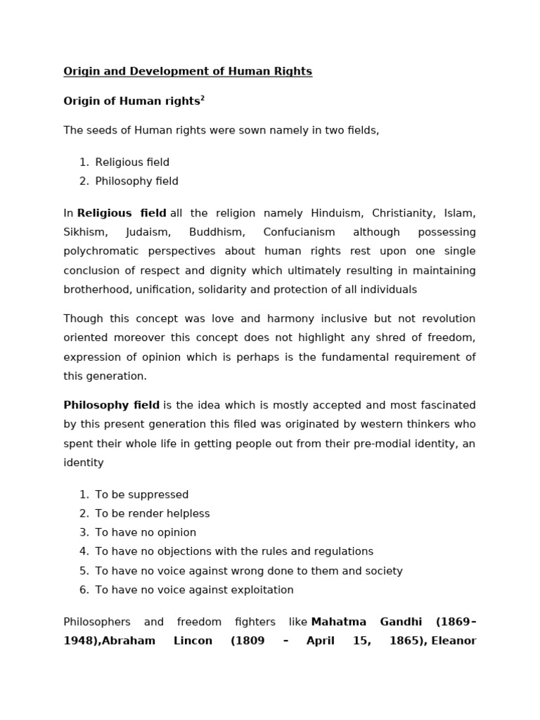 History and Evolution of Human Rights | PDF | Human Rights | Rights