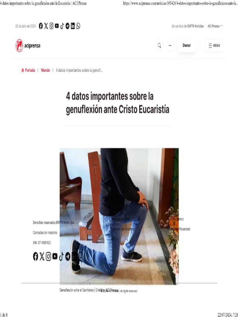 4 Datos Importantes Sobre La Genuflexion | PDF
