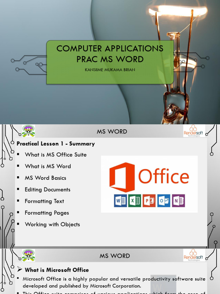 04 - BASIC COMPUTING-Word Prac | PDF | Microsoft Word | Microsoft Office