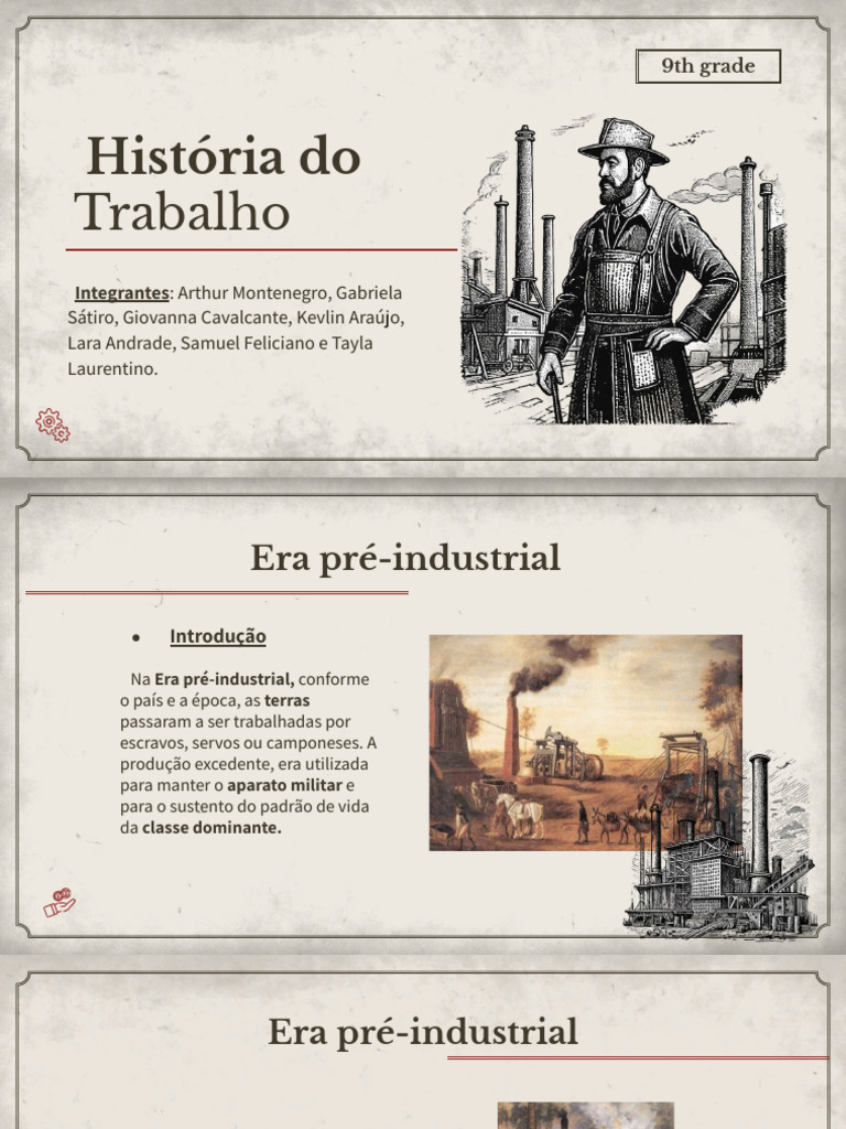 Evolução do Trabalho: Da Era Pré-Industrial à Globalização | PDF ...