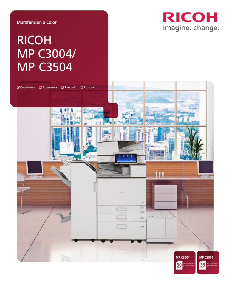 Multifuncional Ricoh MP C3004/C3504 | PDF | Software de la aplicacion ...