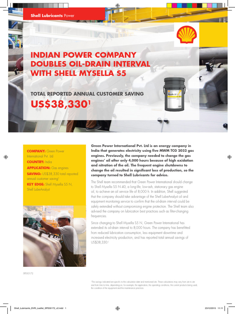 Shell Mysella S5 N 40 - SPE00172 - 5 Star MWM Gas Engines | PDF ...