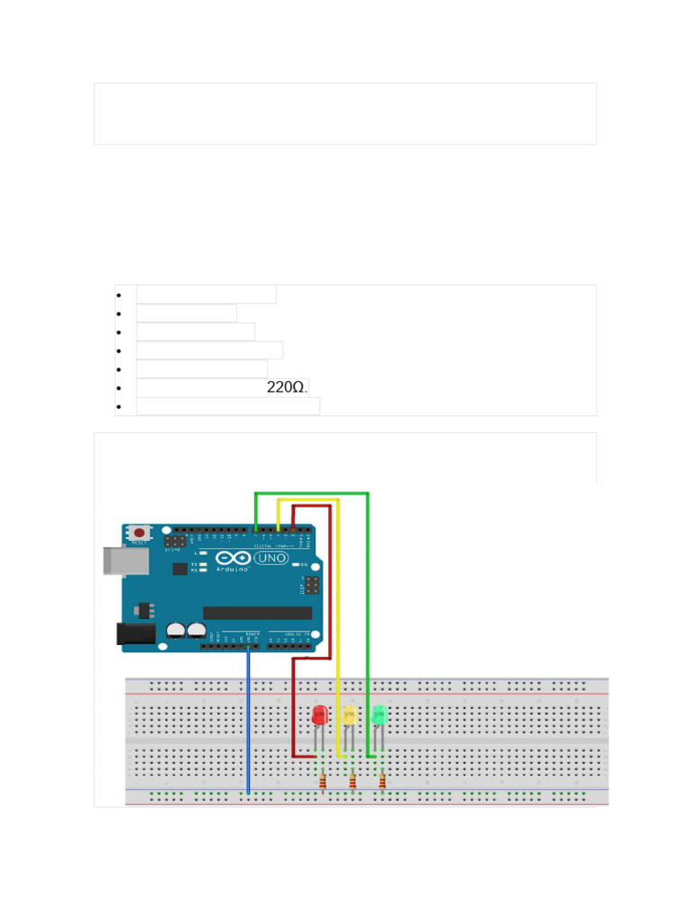 Semáforo con Arduino: Guía Paso a Paso | PDF | Arduino | Diodo emisor ...