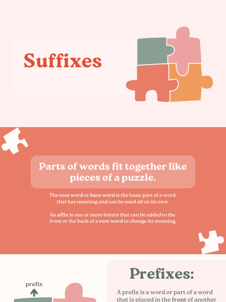 Understanding Prefixes and Suffixes | PDF | Word | Linguistics