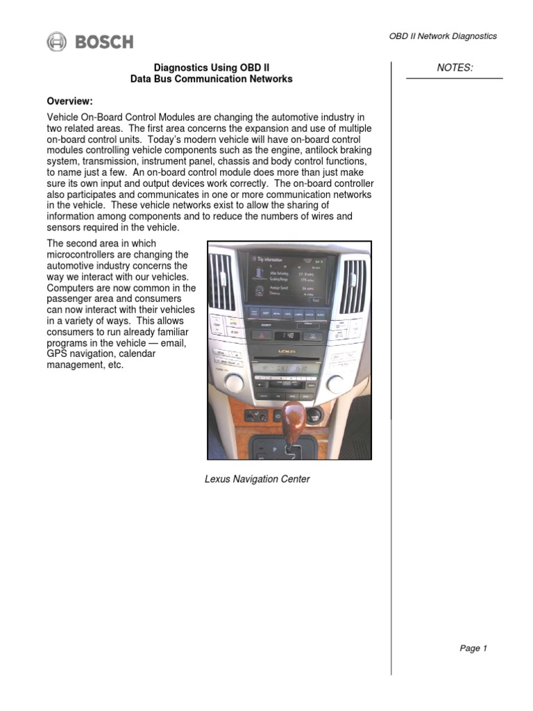 OBD II Network Communication Overview | PDF | Resistor | Computer Network
