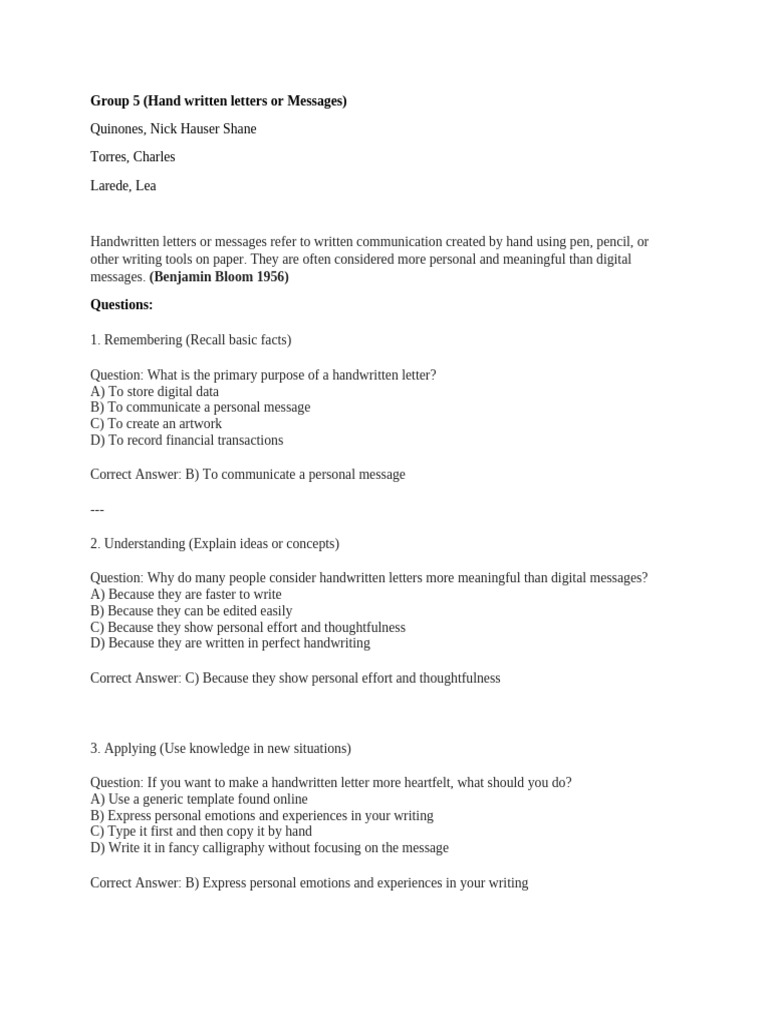 Importance of Handwritten Letters | PDF | Cognitive Science | Human ...