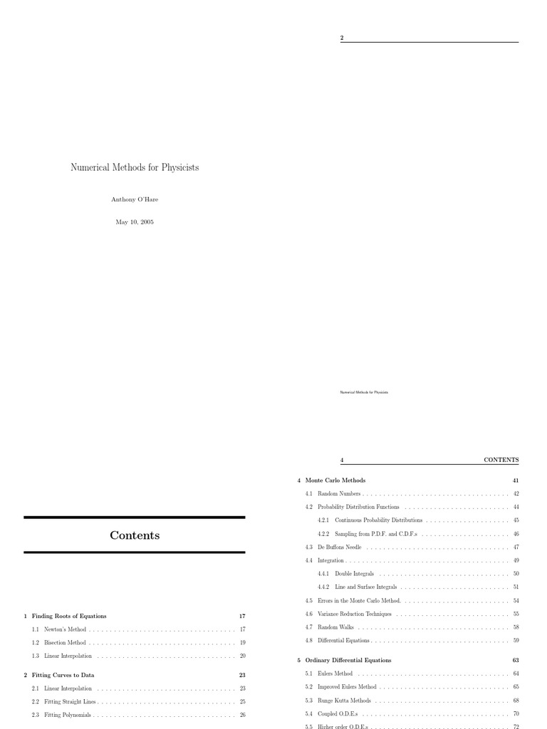 Numerical Methods For Physicist | PDF | Numerical Analysis | Accuracy ...