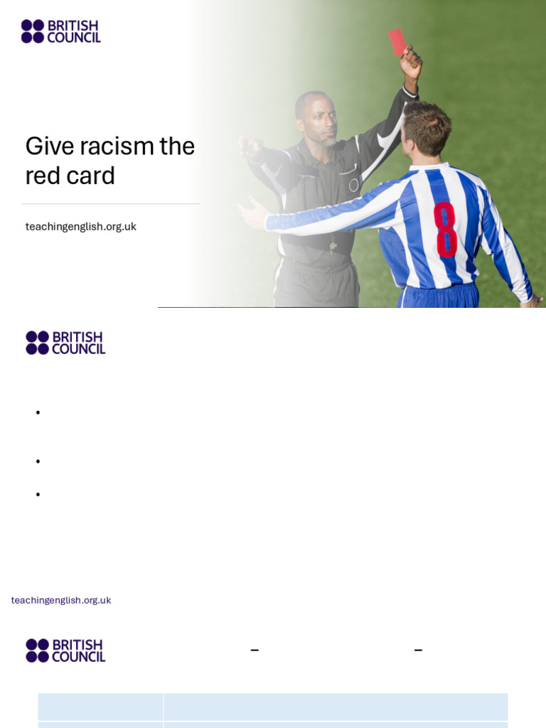 Anti-Racism Campaign in Football | PDF | Discrimination & Race ...