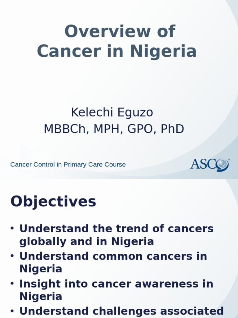 Cancer in Nigeria - Eguzo - Feb 2016 | PDF | Cancer | Cervical Cancer